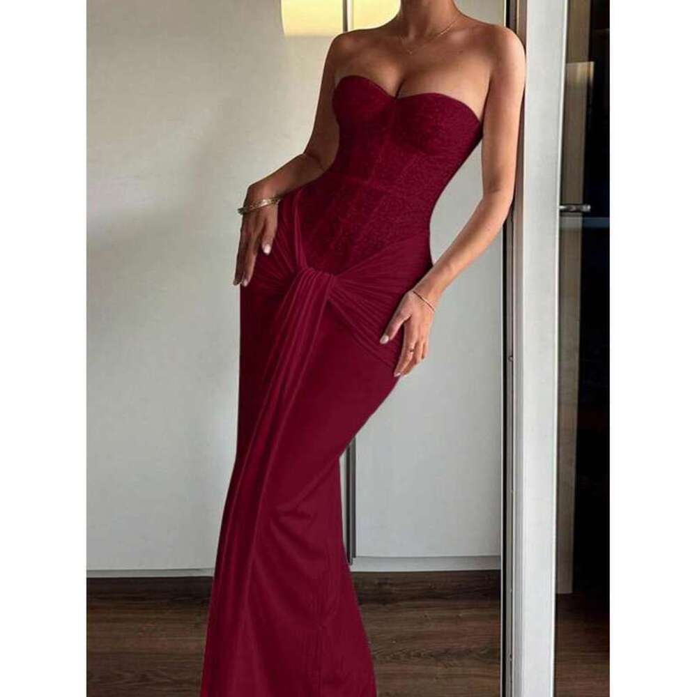 Solid Color Sexy Knit Fabric Twist Zipper Backless Dress, Suitable For W